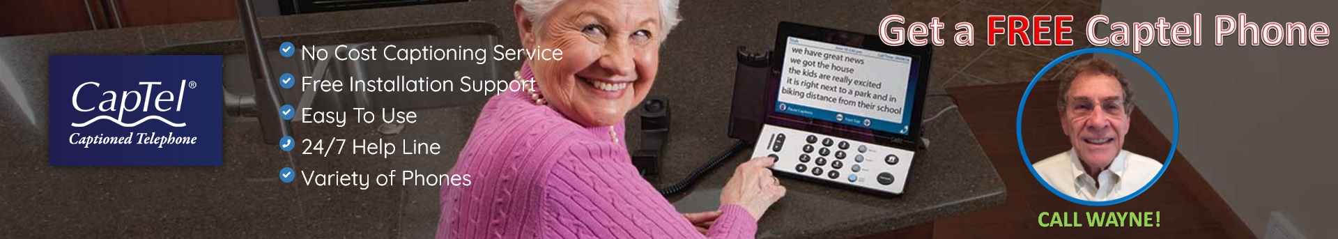 Get a FREE Captel Phone - Top Brand Hearing Aids